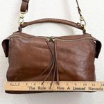 HOBO International Copula Woodlands Brown Leather Whipstitched Satchel Crossbody Photo 11