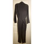 Young Fabulous and Broke  Jumpsuit Grey Snap Front Collar Pockets Belted Sz‎ Small Photo 2