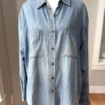 Vintage Partners Light Blue 100% Cotton Denim Jean Shirt Size Large Photo 0