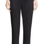 St. John  Collection Emma Satin Ankle Pants Caviar Black 8 Photo 0
