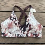 Aerie NWT  small brown spotted tie dye sports bra medium support Photo 1