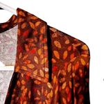 Free People Shayla Brown Boho Wrap Maxi Dress Floral Long Sleeve Thigh Slit Photo 5