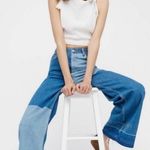 Free People Patchwork Wide Leg Jeans Photo 0