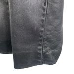 Q.U.E Genuine Lambskin Leather Blazer Jacket Black Size L Lined Button Front Size L Photo 8