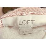 Loft Pink Open Weave Pink Sweater Size S NWOT Long Sleeve Cotton Blend Photo 5