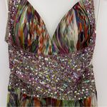 Jovani Multicolor Sequin Open Back Maxi Gown Size 4 Photo 5