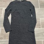 Top shop long sleeve mini dress size 4 heather grey knit with zipper Photo 2