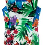Etcetera  Tropic Floral Printed Sheath Dress Sleeveless Multi Color Size 2 Photo 5