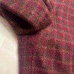 Eddie Bauer  Vintage Wool Windowpane Plaid Blazer Red Women’s Size Small Academia Photo 5