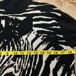 St. John Marie Black Zebra Sweater SP Vintage White Zip Neck Long Sleeve Zoo Photo 8