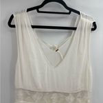 Free People  Summer Feeling White Embroidered Ivory Cream Dress Size Large NWT Photo 5