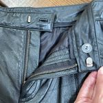 Nine West Vintage Genuine Leather High Rise Straight Leg Pants in Black Size 10 Photo 10