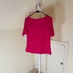 Laura Ashley  NWT Women's Hot Pink Short Sleeve Modal Cotton Tee M Photo 5