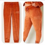 Velvet Hoodie with Bold Lettering in Orange Size undefined Photo 14