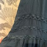 Free People  dress Intimately voile lace Teal green trapeze dot slip mini tunic M Photo 5