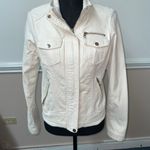 Ci Sono Light Cream Bomber Jacket with Zippers Photo 0