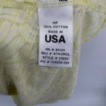 Fresh Produce  Yellow Leaf Print Open Back Slub Tank Top Women's XS Made in USA Photo 7