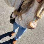 Free People NWT Frankie Black Cableknit Sweater Photo 1