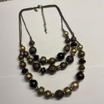 Cookie Lee Signed Bead Beaded Necklace Multi Strand Adjustable Length Photo 0