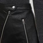 H&M Black Faux Leather Skirt Photo 0