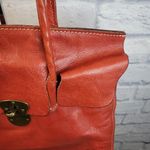 Patricia Nash VIENNA SATCHEL Burnt Coral Leather Tote Shoulder Bag Photo 12