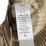 LuLaRoe  Tan Beige Stripe Long Sleeve Sweater Dress Knit Women's Size L Photo 4