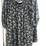 Susana Monaco  Off The Shoulder Dark Colored Floral All Over Print Design Dress Photo 0