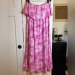 Japna  Pink Tie Dye Strapless Sun Dress Large EUC Photo 6
