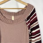 Altar'd State Pink Knit Woodrose Long Sleeve Top M Photo 2