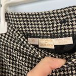 Vintage houndstooth pleated lined midi skirt size 6 made in Costa Rica Black Photo 3