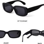  Rectangle Sunglasses for Women Retro Driving Glasses 90’s Vintage Fashion Narrow Square Frame  Photo 2