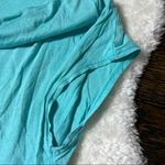 Splendid Sky Blue Sleeveless Cowl Neck Cotton Blend Top Photo 3