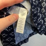 Athleta Women's 38 D/DD Swim Top Cross-Back Geometric Print Navy Blue & White Photo 7