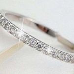 Boutique Women's Simulated Diamond Engagement Wedding 14k Gold Plated 925 Adjustable Ring Photo 0