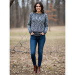 Design History  women wool blend short cropped sweater with pockets Blue Size M Photo 1