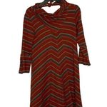 Free People  New Romantics Dress Size Large Orange Green Tan Striped Womens‎ Photo 0