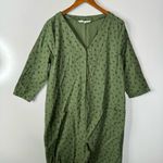The Nines by Hatch Maternity Green Floral Jumpsuit Size Large Photo 4
