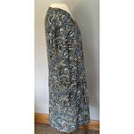 Garnet Hill  Dress Size 8 Blue Dropwaist Button-Up Fall Paisley Teacher Career Photo 3