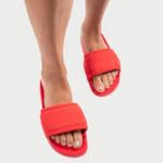Bamabones Pilo Slide Sandals Red Size 7 / 8 Washable Comfort Streetwear NEW NWT Photo 11