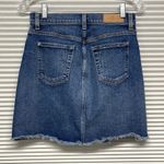 7 For All Mankind Luxe Vintage Fray Jean Mini Skirt Size 26 Photo 3