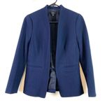 J.Crew Going-Out Open Front Blazer Suit Jacket Stretch Twill Navy Blue Size 2 Photo 3