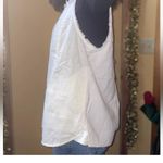 Free People Vest Women’s Medium Button Down Fringe Boho Natural Top Linen tunic Photo 9