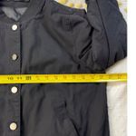 Doe & Rae  Black Ruched Sleeve Bomber Jacket Women's Size S Photo 3