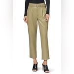Paige  Women's Maria Pant Vegan Leather Self Belt Exposed Button Fly Photo 7