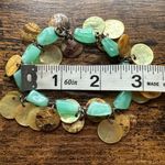 VINTAGE Mother of Pearl Bracelet Blue Photo 1