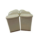 ZARA  Wide Heeled Clear Vinyl Acrylic Heels Sandals Size‎ 40 US 9 Photo 6