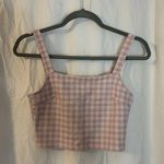 Altar'd State Altar’d State plaid pink crop top size medium Photo 0