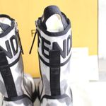 Fendi  Tie Dye Grey White Black Outlined Combat Boots Photo 7