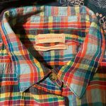 Urban Outfitters Oversized Bryce Plaid Longline Button-Down Shirt $88 EUC S Photo 6