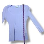 ALC Frank A.L.C. Brendan Stretchy Long Sleeve Ribbed Shirt Lilac Purple Size Small Spring Photo 6